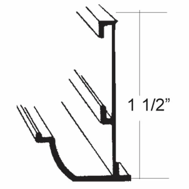 Insert Gutter Rail- Black- 8'